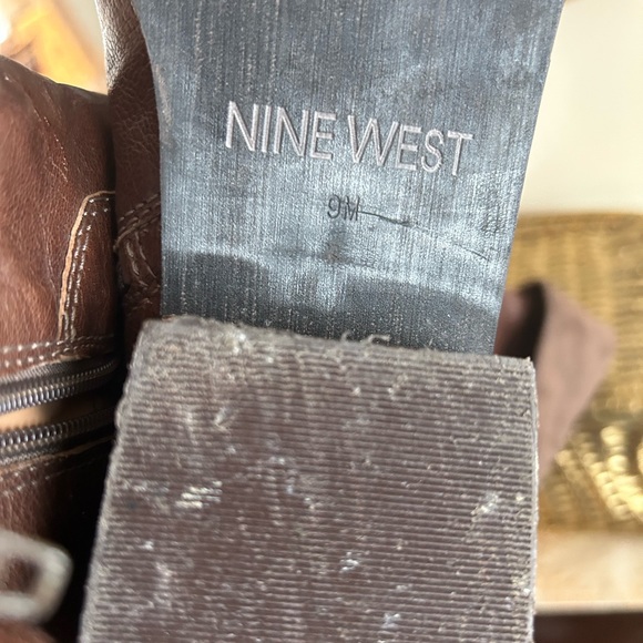 Brown Leather Riding Boot with Suede Top 9 - Picture 5 of 6